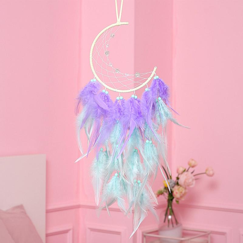 Creative Home Decorations Dream Catcher Handmade Feather Wind Chime Bedroom Wall Hanging Ornaments Birthday Valentine's Day Gift