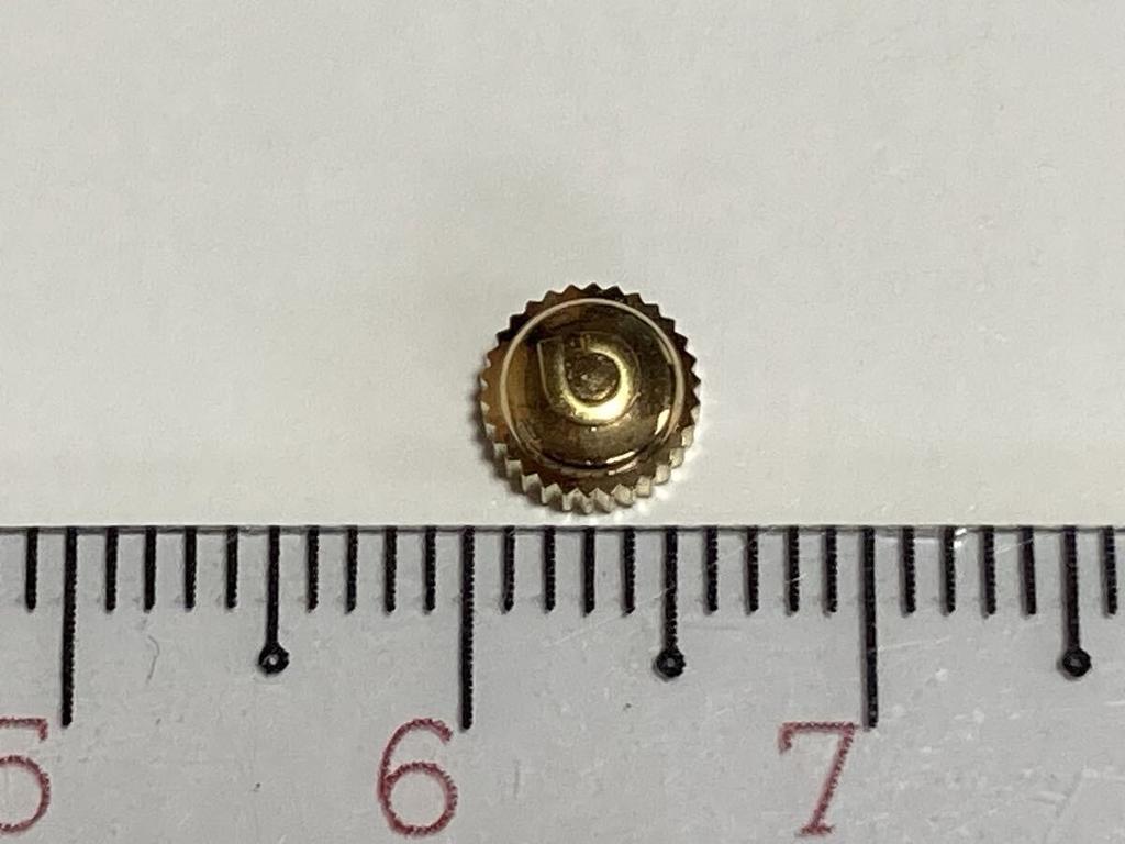CITIZEN Crown with C 1 Mechanical GF Mark, piece, Part, Watch, (Gold Finish)