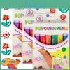 Stylo 3D Popcorn 18 pièces Stylo à Bulles Gonflantes DIY Ensemble de Stylo Peinture Couleur Créative 105cm Marqueurs à Bulles Popcorn Cadeau pour Enfants