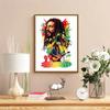 Bob Marley Reggae 5D Diy Diamond Paintings Mosaic Wall Round Diamond Art Painting Kits Embroidery Crystal Accessories Frameless