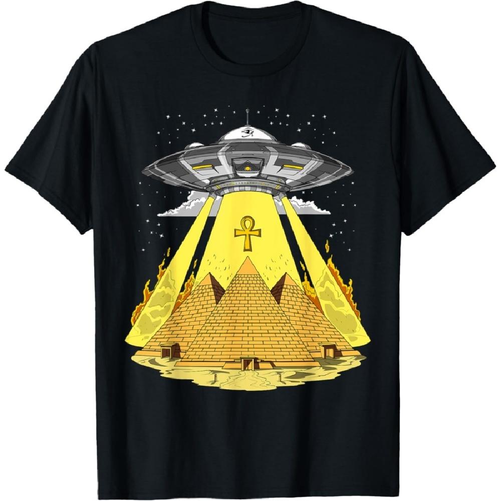 Ancient Egyptian Pyramid Space Aliens UFO T-Shirt