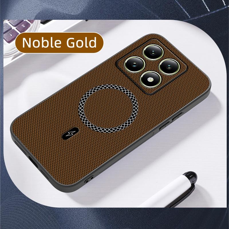 3D Leather Texture Wireless Charging ShockProof Magnetic Case For Xiaomi 14T Pro Xiaomi14T Xiaomi14TPro 5G Phone Cover