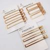 3pcs/set Metal Geometric Hair Clip Barrettes Elegant Hair Claw Crab Hollow Out Hairpin Women Girl Hair Accessories