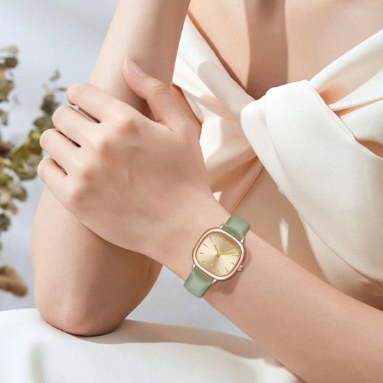 Student Uhr Quadratisches Zifferblatt Kunstleder Armband Quarzwerk Elegante Frauen Damen Armbanduhr Modeschmuck Geburtstagsgeschenk