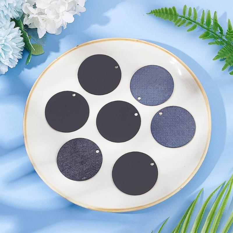 Pack of 30 Acrylic Round Panel Blanks Versatile Black Crafting Discs for DIY Projects Handmade Ornaments Party Decor