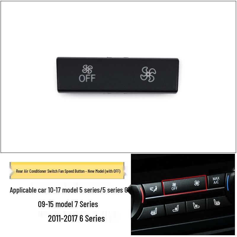 Rear AC Button Panel Trim for BMW 5, 6, 7 Series, 5GT, X5, X6