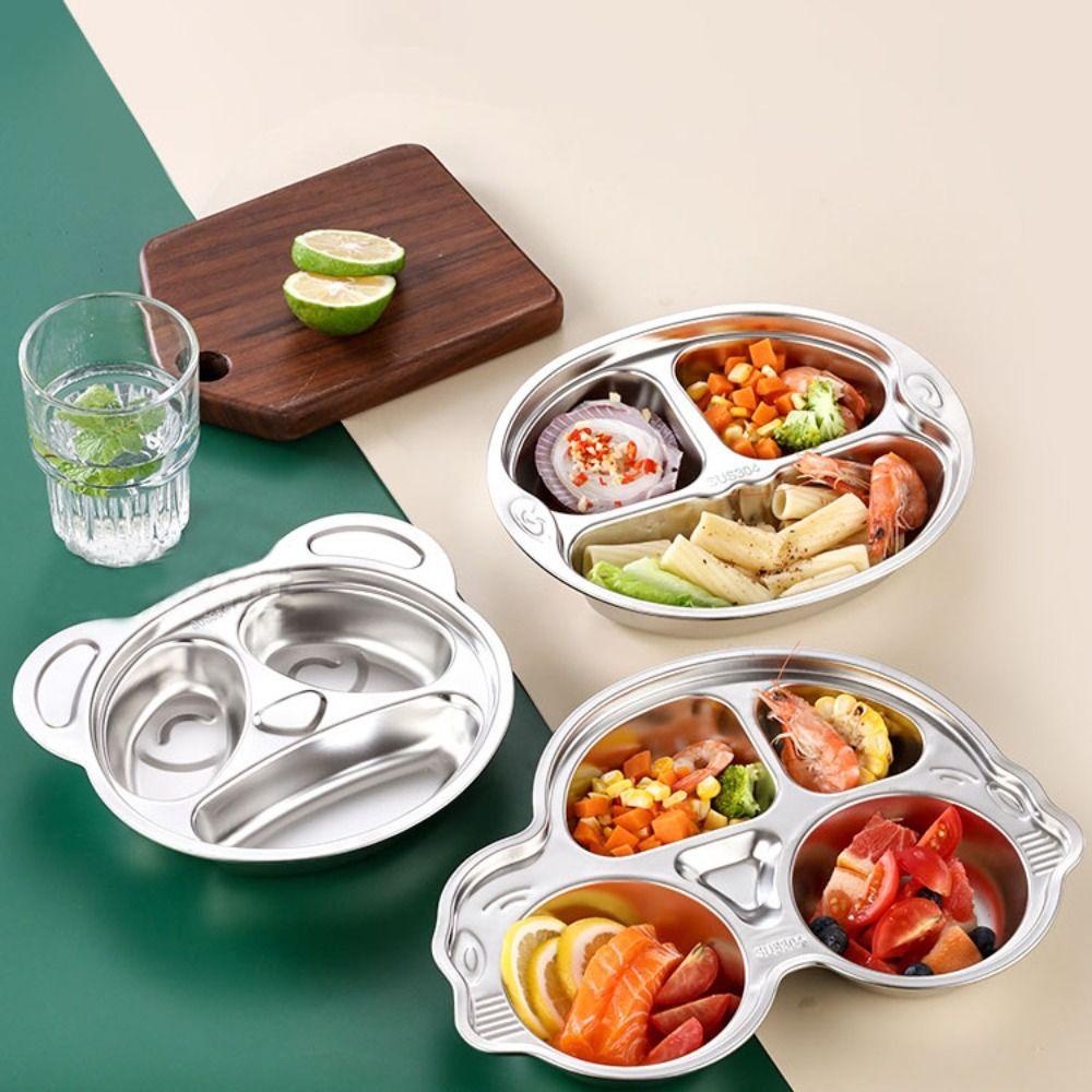 304 Stainless Steel Food Plate Animal Shape Tableware Cartoon Dinnerware  Kindergarten School