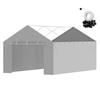 Carport Replacement Canopy Cover Side Wall 12 x 20 ft, Garage Tent Shelter Tarp Heavy-Duty Waterproof & UV Protected, Easy Installation with Ball