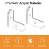 Morobor Acrylic Corner Bracket, Clear 3 Hole Right Angle Joint Brace Bracket, L-Shaped Corner