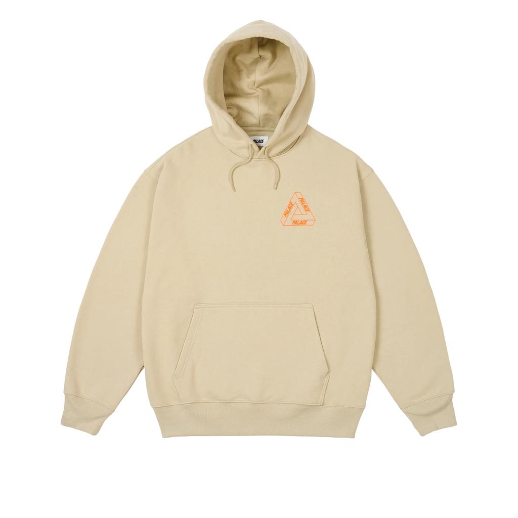 Palace Glow Tri-Ferg Hood Stoney Grey Unisex Tops P27CS173