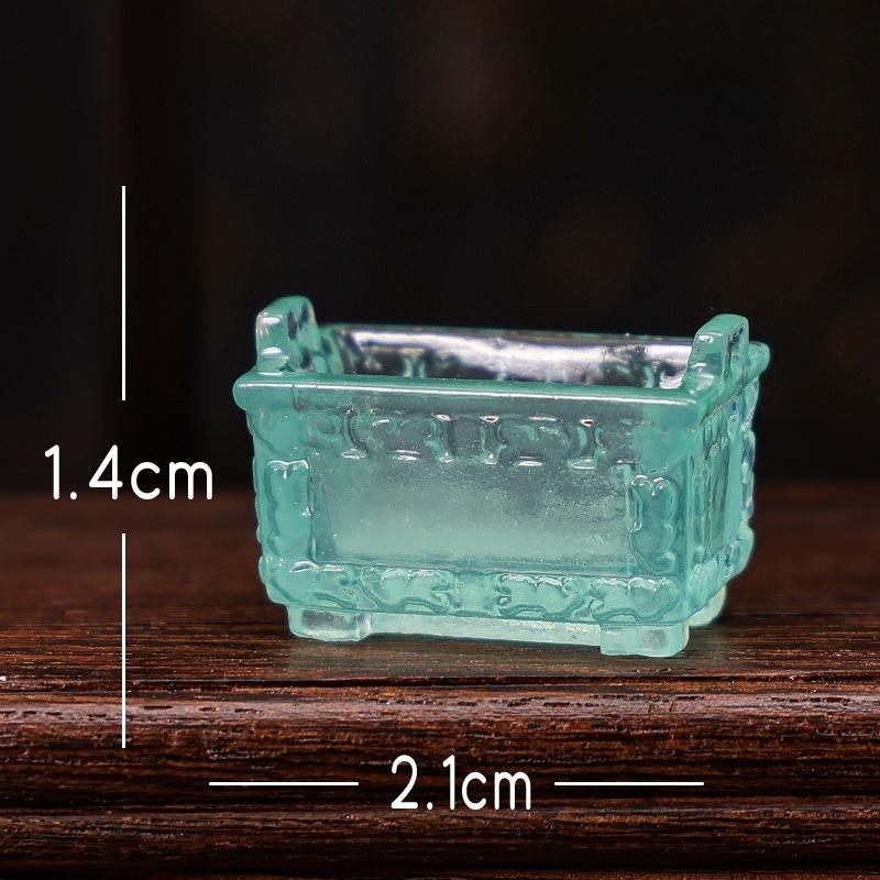 Micro-landscape Ornaments, Luminous Simulation Bronze Wares, Car Garden Landscaping Resin Craft Decorative Small Ornaments