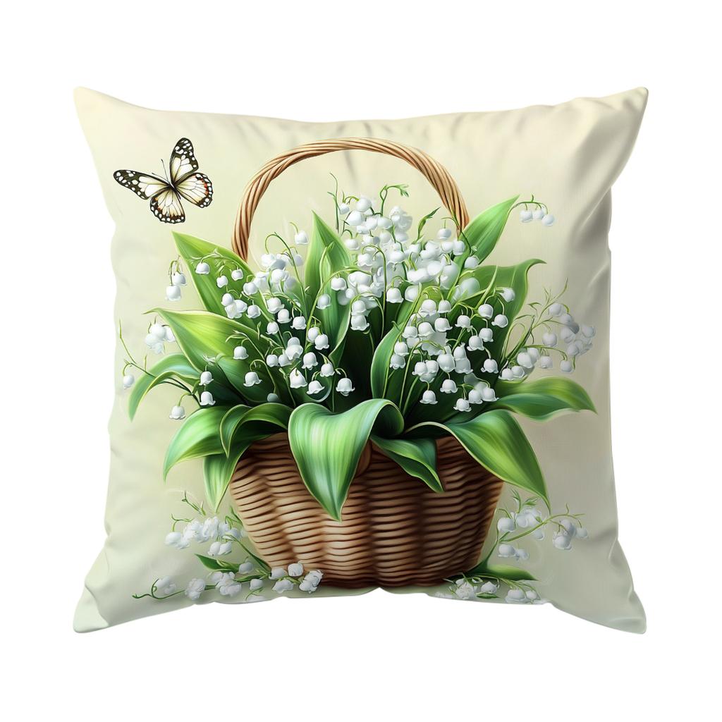 Butterfly Lily Cushion Covers Pillowcase Fantasy-Inspired Decor For Your Home Sofa Cushion Cover Living Room Bed Car Decor
