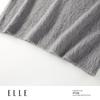 ELLE Women's Lambswool Mohair Jacquard Sweater