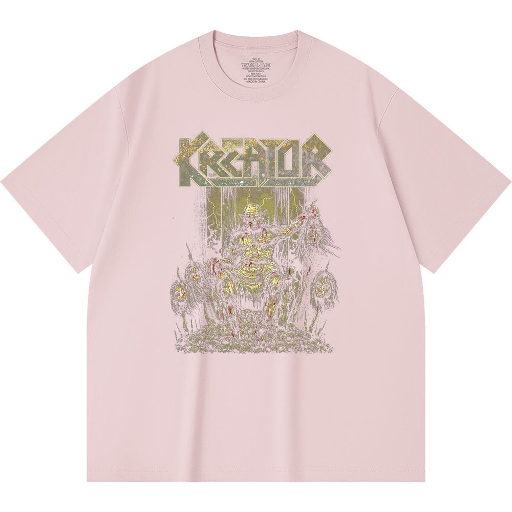 230 Gsm 100% Cotton Heavy Metal T-Shirt  Rock Band Popular Music Print Unisex Heavy Cotton T Shirt