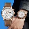Stylish Mens New Watch Lige Casual Leather Quartz Watch Automatic Calendar Luminous Waterproof Watch