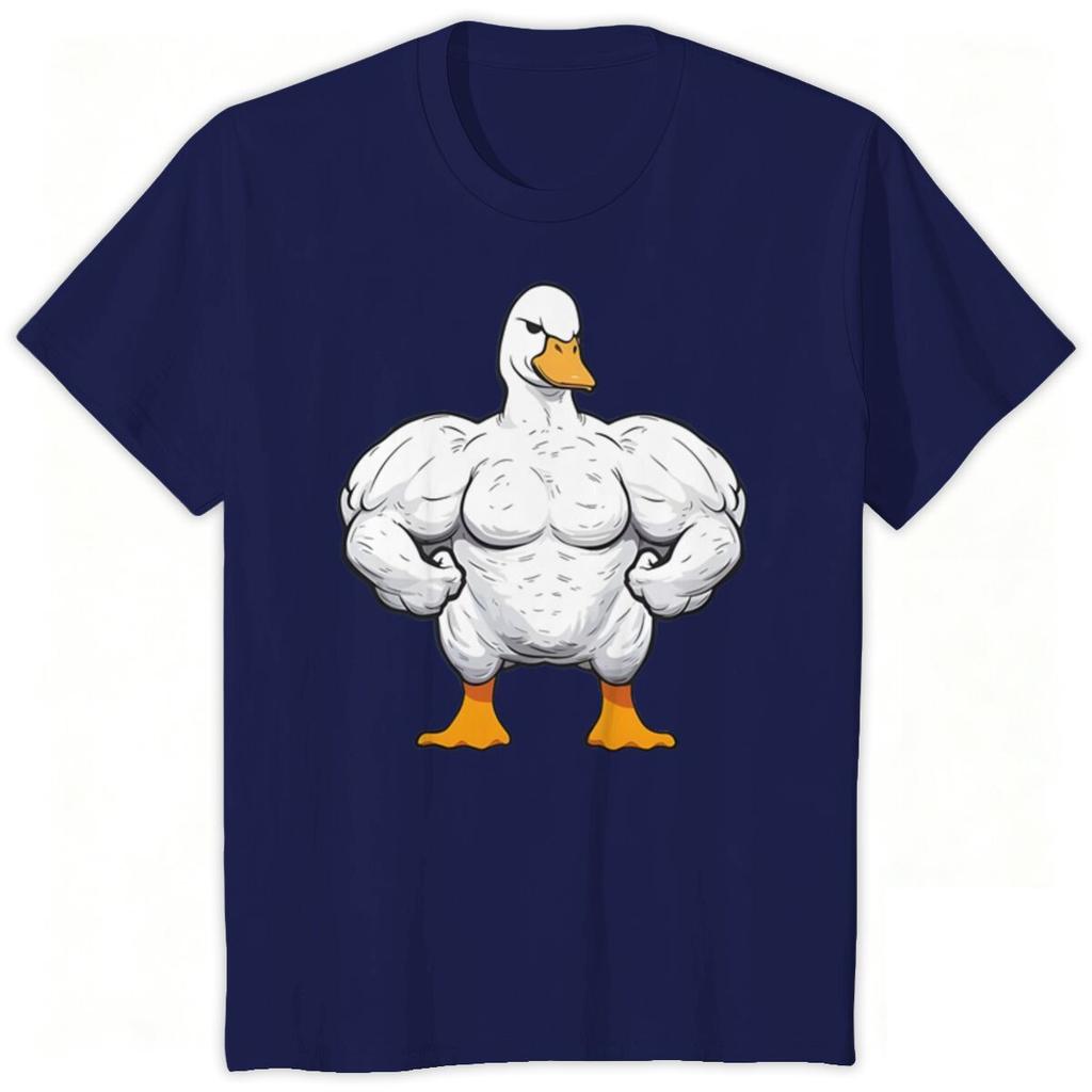 Funny Gym Duck Tshirt Gym Animal Print Shirts Short Sleeve ONeck Tops Funny Gym Lover Gift Print T Shirts Male Tee Tops