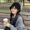 Internet celebrity autumn and winter fashion wide-along wool hat Korean version ins cloth sticker twist warm knitted hat cold hat wholesale