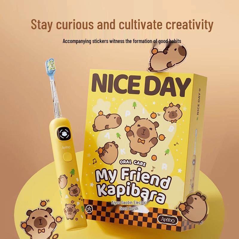 ApiYoo Capybara Children s Sonic Electric Toothbrush A9pro-F CN plug (adapter included)