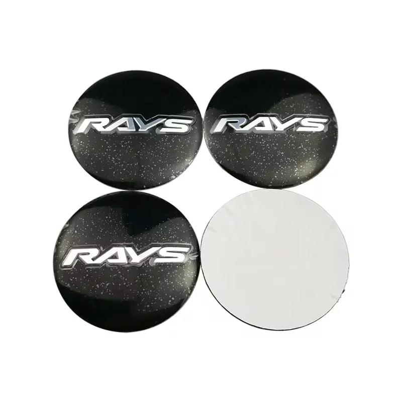4PCS 56MM 60MM RAYS Emblem Wheel Center Hub Cap Car Rims Dust-proof Cover Hubcaps Sticker Auto Styling Accessories