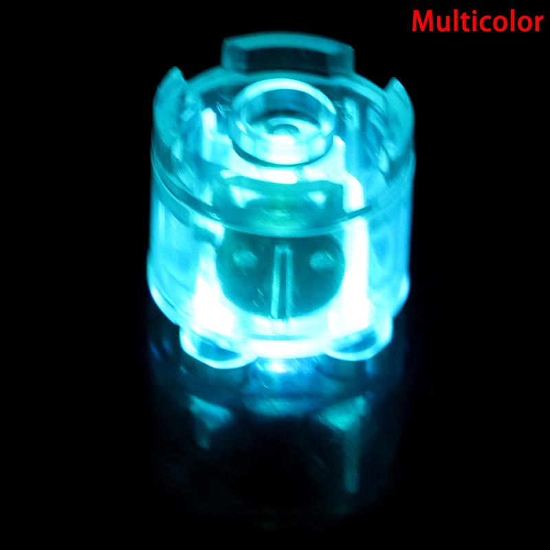 2Pcs Light Brick Luminescent Lamp Accessories Round Diy Colorful Color Led Light
