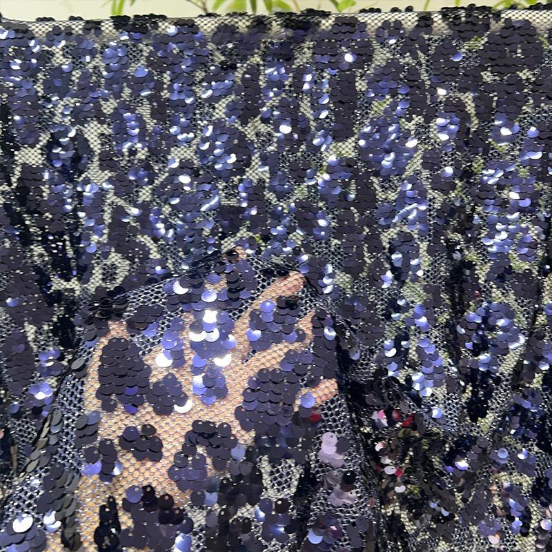 1/3Yard Gradient Full Shiny Sequin Fabric Embroidered Netting Material for Wedding Dresses Evening Gowns Cheongsam Sequin Fabric
