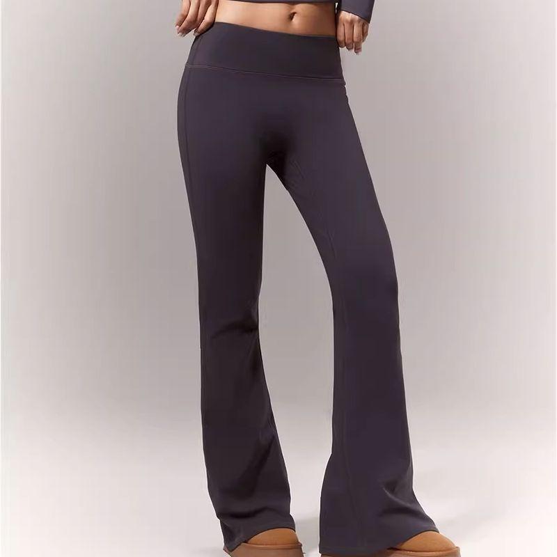 

Decodediva Fashion Sports 2024 Winter Fleece-Lined Thick Style Tight Bootcut Pants Patchwork Sports Casual Pants [No drill version] black Gray 175/78A