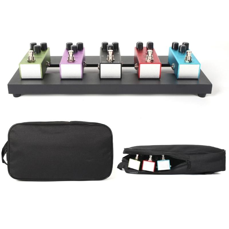 Guitar Effect Pedalboard with Carrying Bag Aluminum Alloy Effect Pedal Plate Portable Large Guitar Pedal Board Enduring