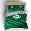 Werder Bremen Set Biancheria da Letto Verde Copripiumino Federe Decorazione per la Casa (1 * Copripiumino 2 * Federe, senza piumino)