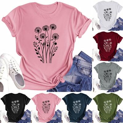 T-shirts Kortärmade T-shirts För Dam Mode Toppar Lätta Mjuka Casual Sommarkläder Kläder