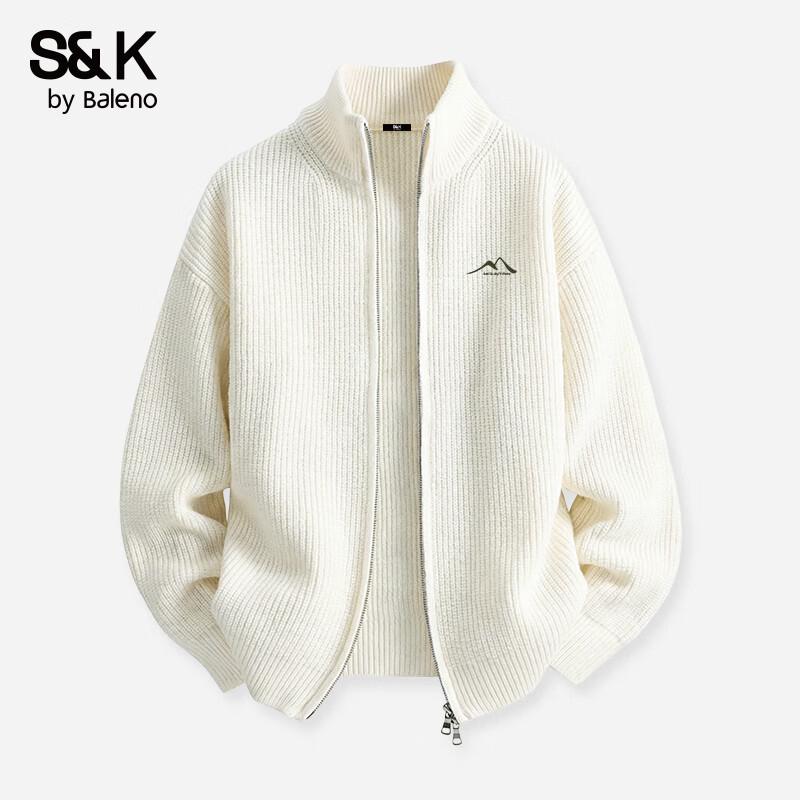 Baleno Men's Stand-Collar Knit Cardigan