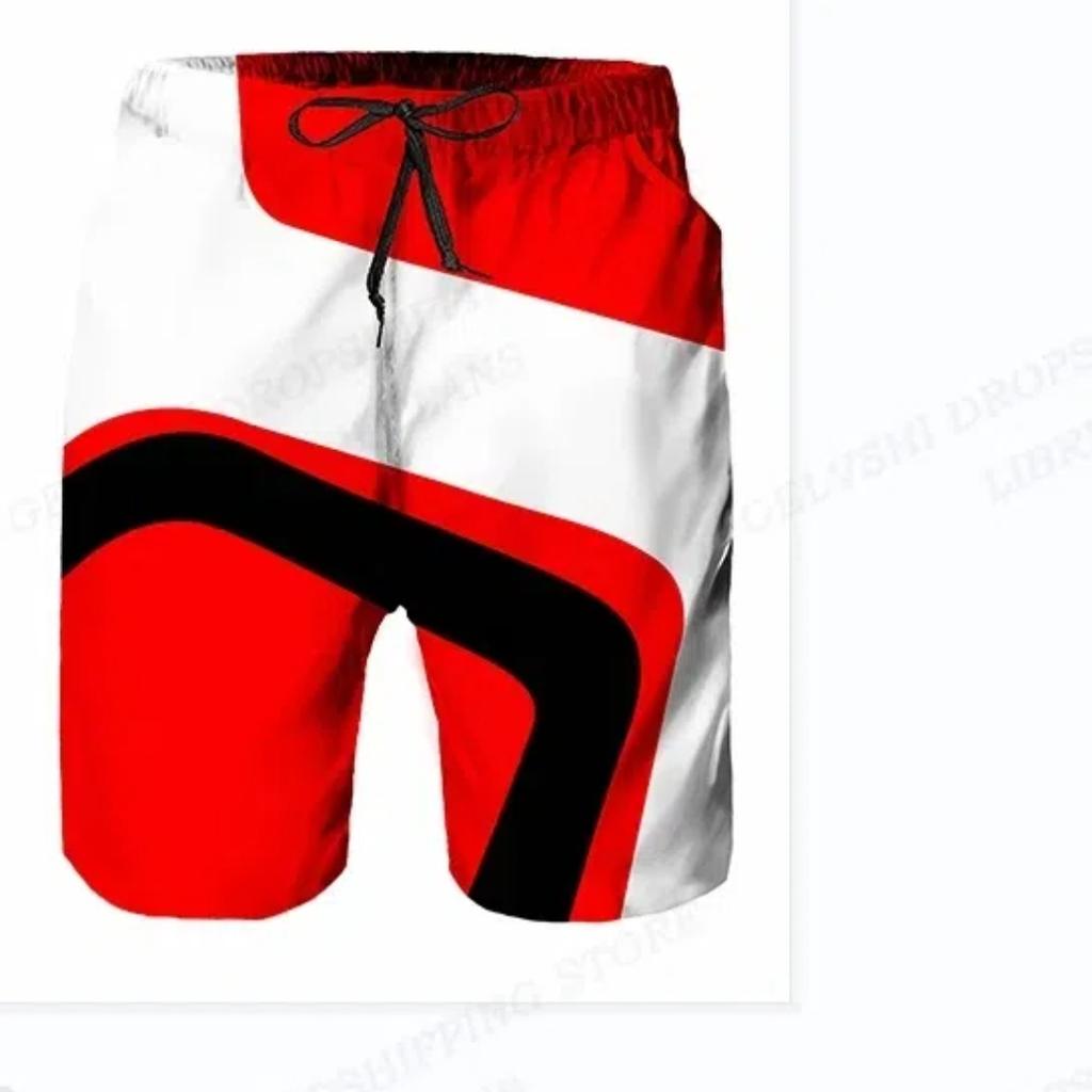 Simplicity Print Summer Men's Shorts Quick Dry Swimming Motorcycle Racing Shorts Oversized Casual Beach Pants Trend Men Clothing