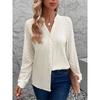 Spring Autumn Stand Collar Lace Patchwork Loose Casual Blouse Women Long Sleeve Buttons Cardigan Shirt Top
