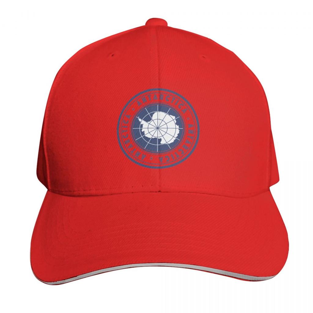 Round Antarctica Flag Design Blue Baseball Cap Hat Luxury Brand Brand Unisex Cap Sun Cap GentleUnisex Hat Designer Unisex Womens