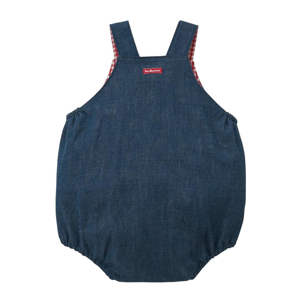 MIKIHOUSE HOT BISCUITS Romper, Boys and Girls, Baby Clothes, Navy Blue, Size M (80-90cm), 70-1527-495