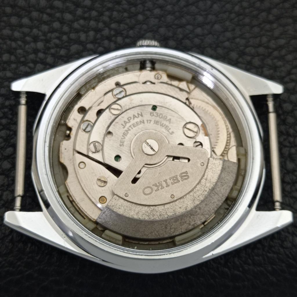 JAPAN VINTAGE REFURBISHED SEIKO 5 AUTOMATIC 6309A MENS GREEN WATCH a441670-1 Sk-a441670