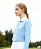 Teia [Upf50+] Women'S Functional Collared Long Sleeve Golf T-Shirt (Sky Blue)