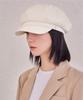 Bajal Va Square Studded Wool Newsboy Cap Ivory