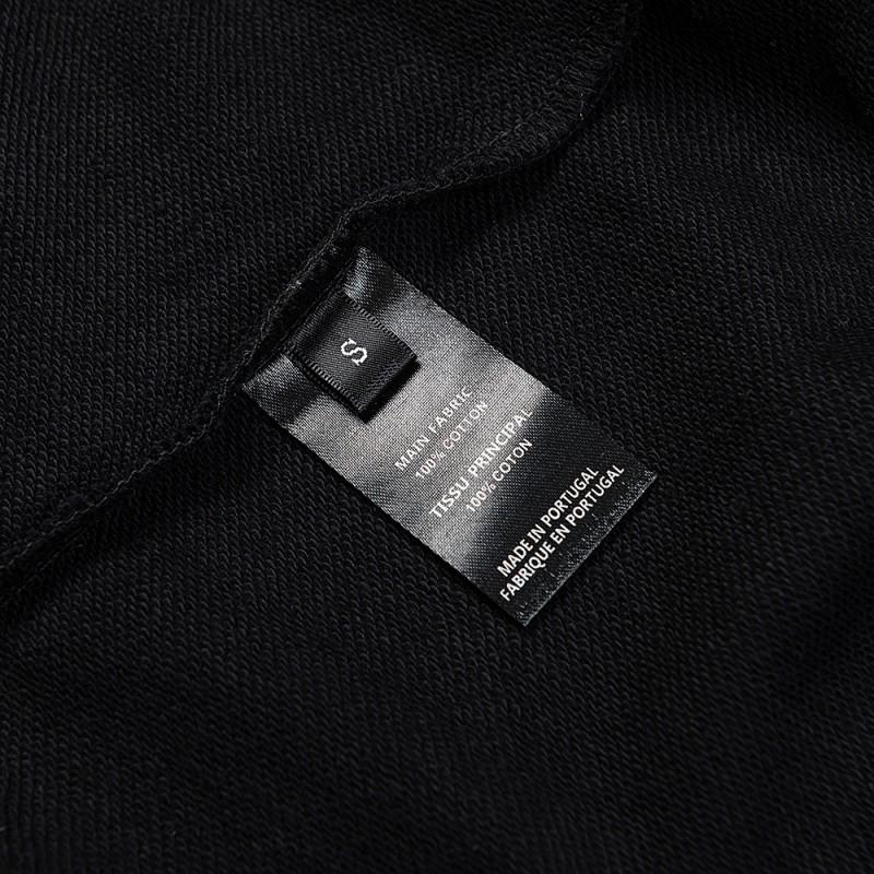 Unisex Oversized Hooded Sweatshirt Black Streetwear Cotton Graphic Print Loose Fit Winter Casual Pullover