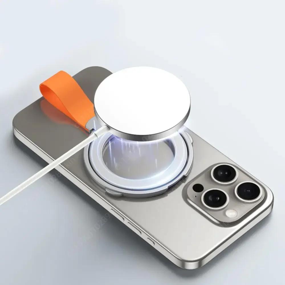Magnetic Silicone Phone Holder Grip Finger Loop Strap 360 Rotation Phone Ring Holder for IPhone 15 14 13 12 Pro/Max/Plus
