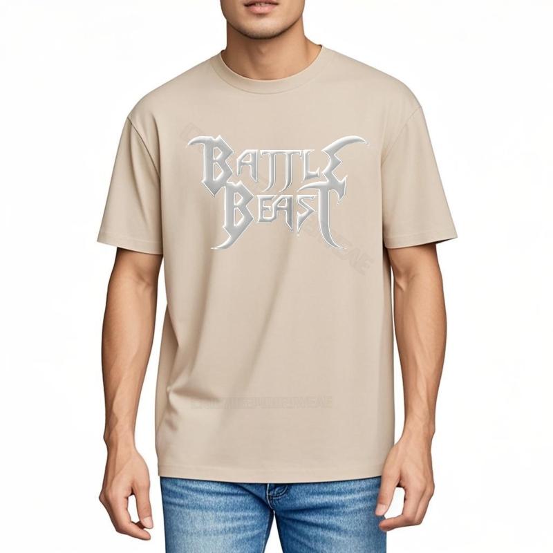 Funny Tshirt Crew Neck Casual Tee Battle Beast Logo On Black ONeck Breathable Tee Anime Breathable Tee Short Sleeve