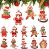 10pcs Sport Gingerbread Man Pendants Christmas Tree Hanging Ornament 2025 Xmas Noel Navidad Home Decoration New Year Gift 2025