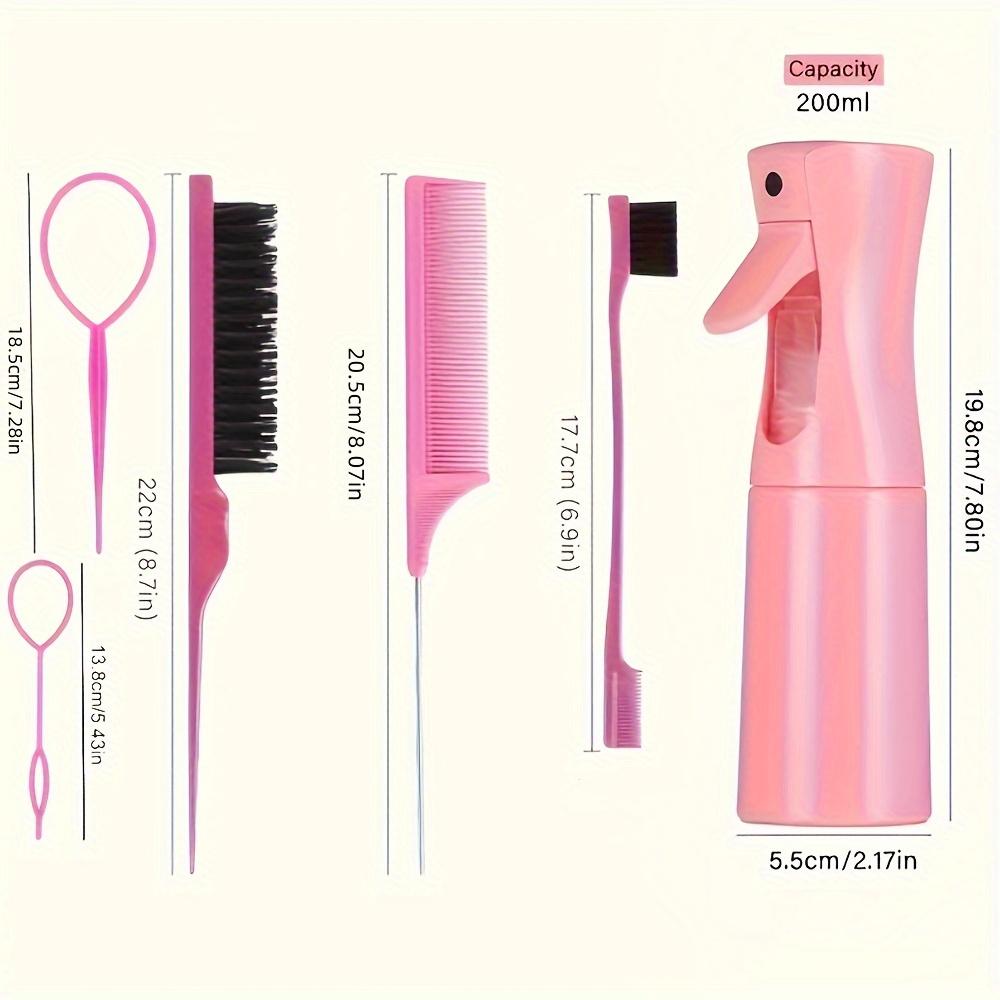 Three piece set with pointed tail comb, fixed mouse comb, hair pulling needle, high-pressure spray bottle