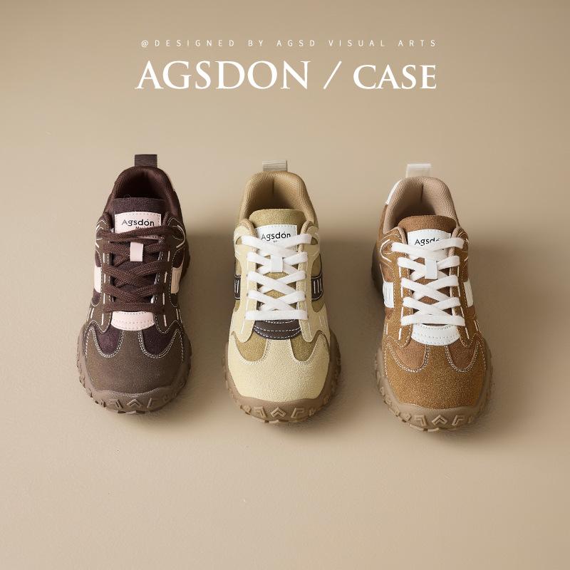 Augustine Retro German Training Shoes Women's 2025 New Spring and Autumn Platform Waffle Gump Shoes Casual Sports Shoes Trend