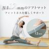 RelaxingWork Airy Yoga 60cm 12mm Reset HATACHI Industrial Thick Yoga Mat for Strength Respect for the Aged Day Mat, Wide, Thick, Roller, (Hatachi Co.,