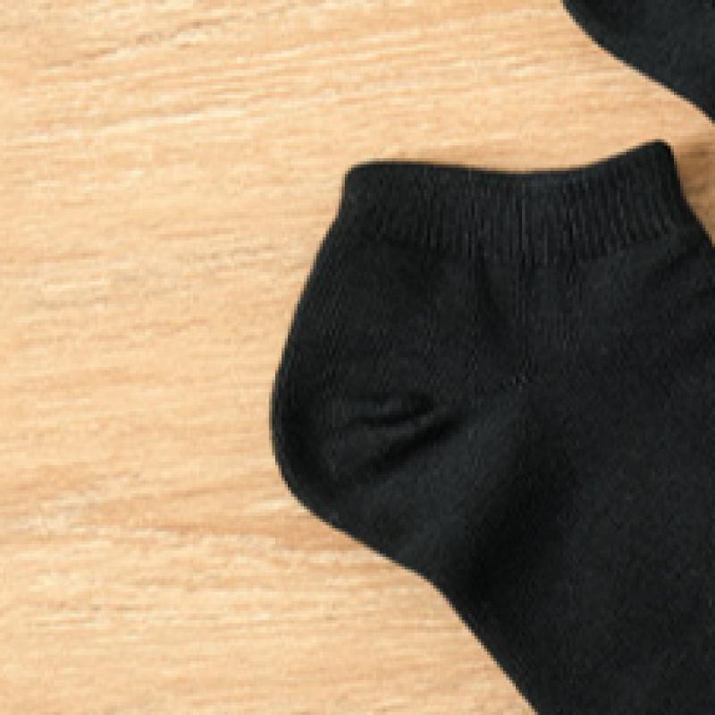 Popcorn Kiki Damskie Podstawowe Skarpetki Krótkie Czarne