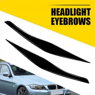 Headlight Eyelid Eyebrow Cover For BMW E90 E91 328i 335i 2009-2012 Gloss Black V