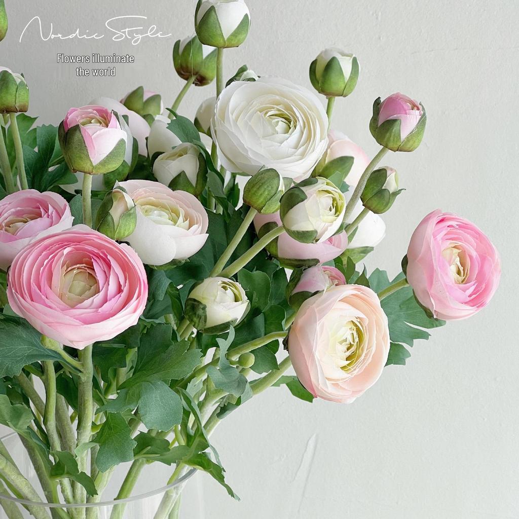 High-Quality Silk Ranunculus, Lotus, and Peony Artificial Flowers for Home Decor or Photography Props