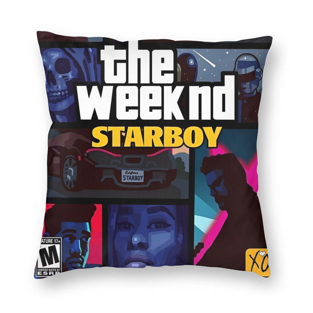 The Weeknd Pop Singer Pillowcase Printing Polyester Cushion Cover Decorations Pillow Case Cover Home Square 18''
