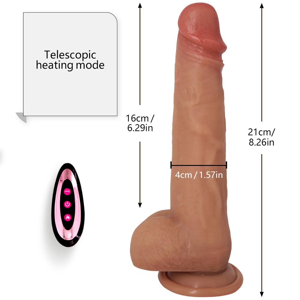 King Cannon Telescopic Swing Vibration Heating Silicone Dildo Masturbation Device Adult Sex Toys Orgasm Artifact