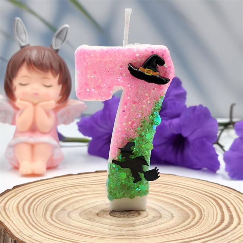 Witch Digital Candles and Digital Specifications Are Complete and Niche Exquisite Creative Design Birthday Cake Atmosphere